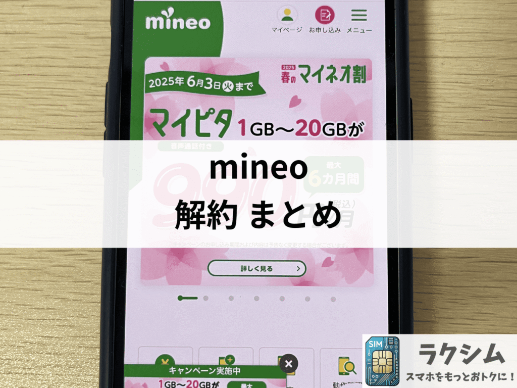 まとめ|mineoを解約する際の注意点とおすすめ格安SIM