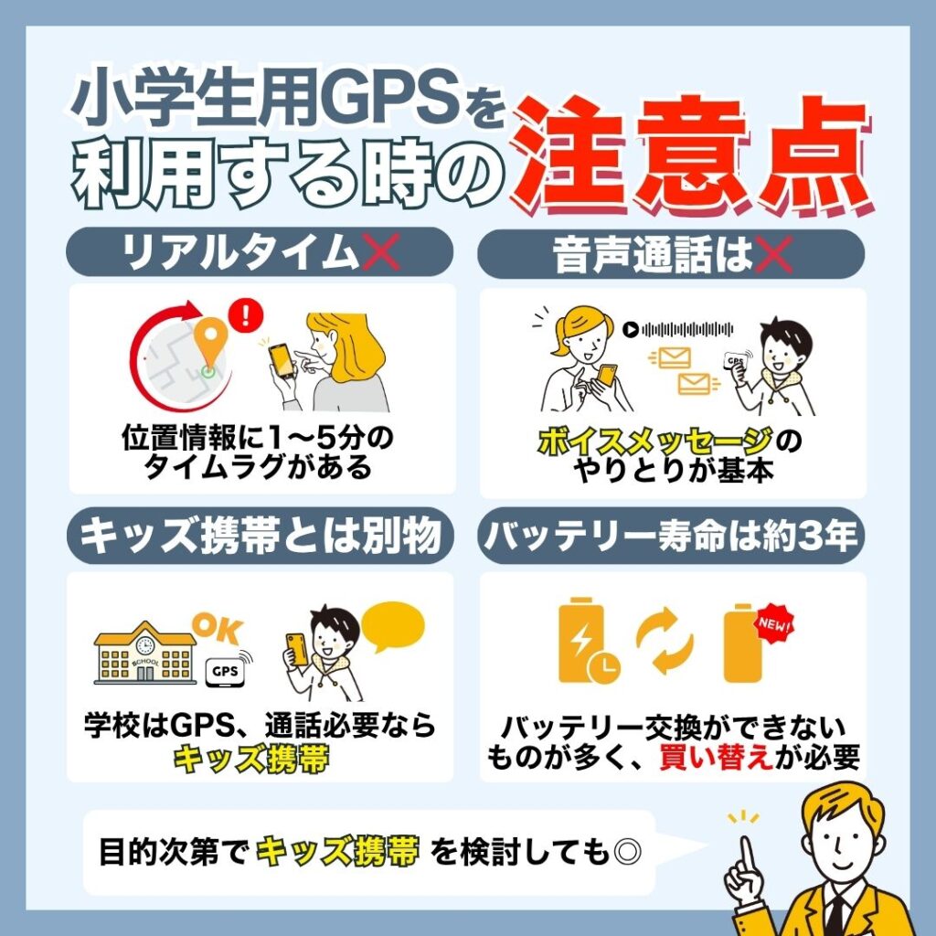 小学生がGPSを利用するときの注意点