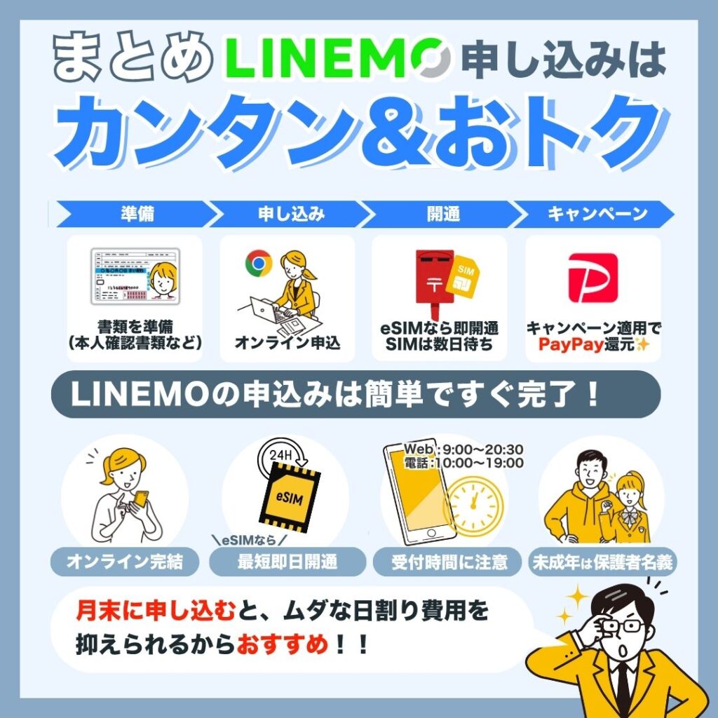 まとめ｜LINEMOは申し込みがカンタンでキャンペーンがおトク
