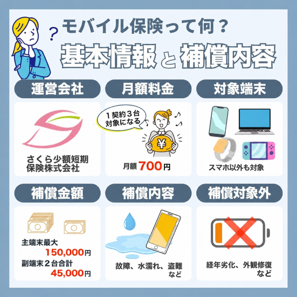 モバイル保険の基本情報と補償内容